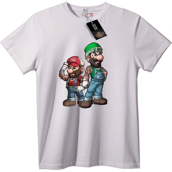 NOONEBRAND Тениска байкъри Mario & Luigi - 6XL, Black