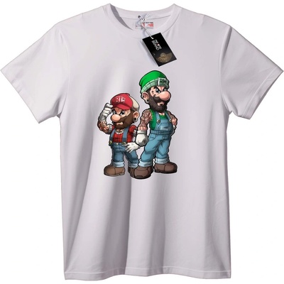NOONEBRAND Тениска байкъри Mario & Luigi - 6XL, Black