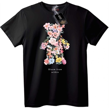 NOONEBRAND Тениска Разцъфване с Цветя - M, Black