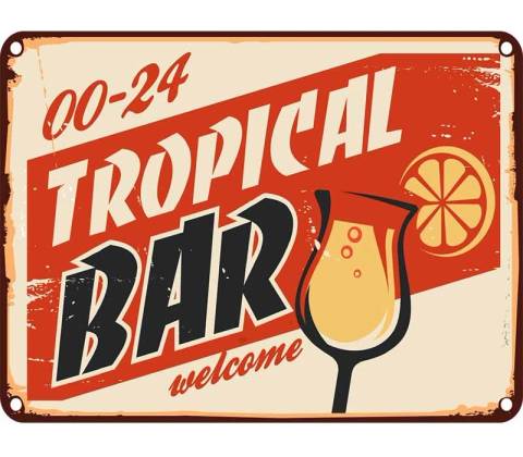 Ceduľa Tropical Bar