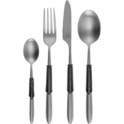 Príborový set 24 ks – Gaya Exeter Black Sleeve matný