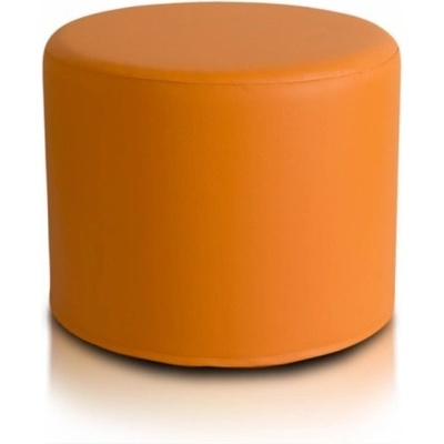 ECOPUF Taburetka - ROLLER - ekokoža E4 - Oranžová