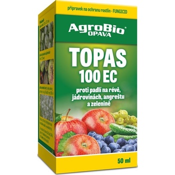 AgroBio TOPAS 100 EC proti múčnatke a chrastavitosti 50 ml