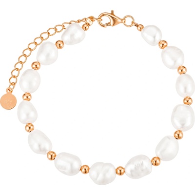 Olivie strieborný perlový náramok ROSE 8805