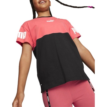 Image 1 of PUMA Power Colorblock Tee Pink/Black