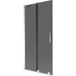 Mexen Velar двукрилен плъзгащ се параван за вана 95 x 150 cm, графит, хром - 896-095-000-41-01 (896-095-000-41-01)