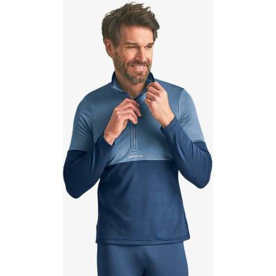 Ortovox Fleece Light Zip Neck blue nunatak