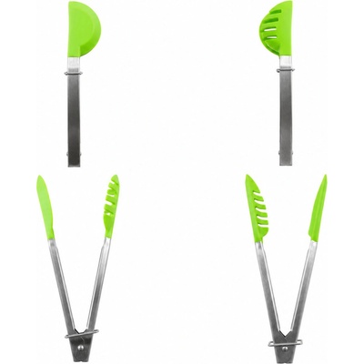 xcena Silikonové nerezové kuchyňské kleště 22 cm