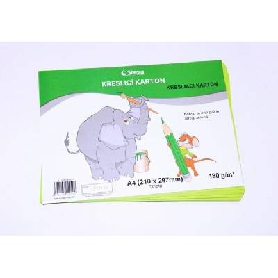 Karton kreslící A4/50 ks ZELENÝ 180 g
