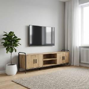 vidaXL ТВ шкаф 167, 5 x 33 x 50 см Дъб артизан Инженерна дървесина (8013727)