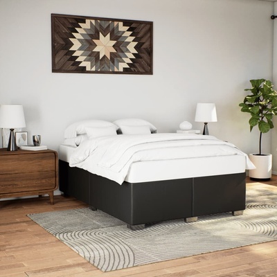 zahrada-XL 3284564 Rám postele černá umělá kůže