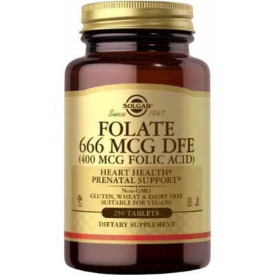 Solgar Folacin 400 mcg kyselina listová 250 tabliet