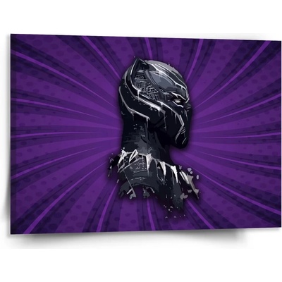 Sablio Obraz BLACK PANTHER z profilu Fialový - 150x110 cm