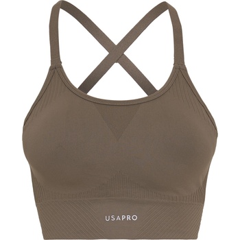 USA Pro UP Seamless Adjustable Sports Bra - Warm Ash