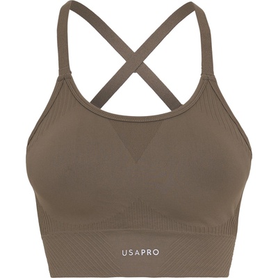 USA Pro UP Seamless Adjustable Sports Bra - Warm Ash