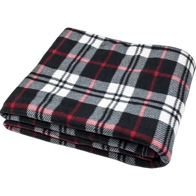 Jahu fleece deka káro černobílé 150x200