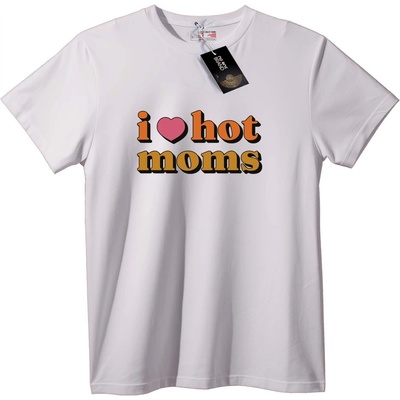 NOONEBRAND Тениска Обичам горещи майки - XL, White