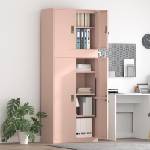 vidaXL Шкаф за съхранение 2 бр. Розово 80 x 40 x 210 см Стомана (3438742)