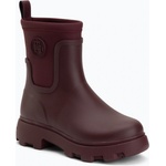 Tommy Hilfiger Дамски гумени ботуши Tommy Hilfiger Stamp Warm Ankle oxblood