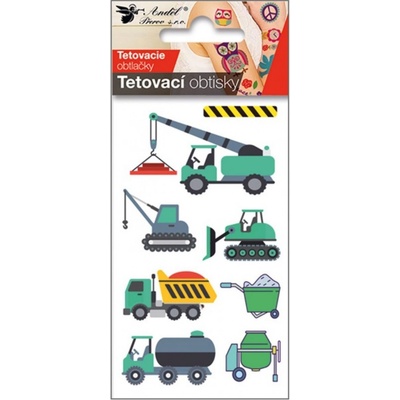Tetovací obtisky Stavební stroje 10 5 x 6 cm