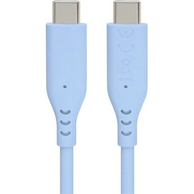 PremiumCord ku31sa15b Silikonový s konektory USB-C 60W 480Mbps 1,5m modrý