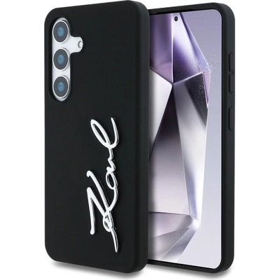 KARL LAGERFELD Калъф Karl Lagerfeld Silicone Metal Signature Logo Samsung Galaxy S25 черен (3666339450076)