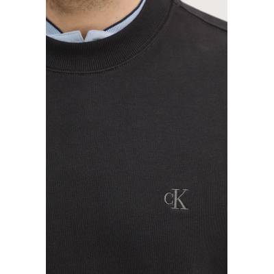 Calvin Klein Памучен суичър Calvin Klein Jeans в черно с изчистен дизайн J30J327228 (J30J327228)