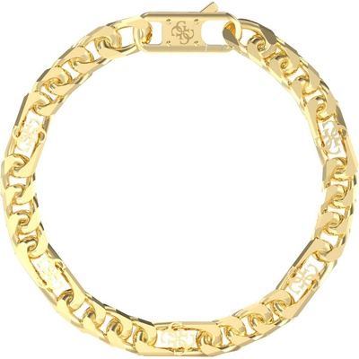 Guess Výrazný pozlacený náramek 4G Frontiers JUMB06034JWYG 19 cm
