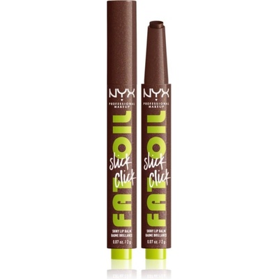 NYX Professional Makeup Fat Oil Slick Click rtěnka Hnědá 2 g