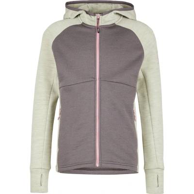 Stoic Детско вълнено яке Stoic Kid's MerinoFleece240 StorforsSt. Zip Hoody Merino hoodie - Stone Grey Melange / Dark Purple - размер 116 (EU) (703-6423-0512)