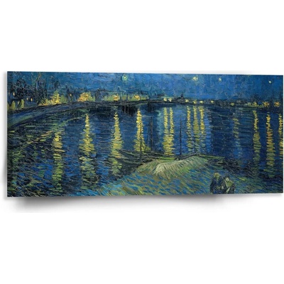 Sablio Obraz Hviezdna noc nad Rhônou - Vincent van Gogh - 110x50 cm