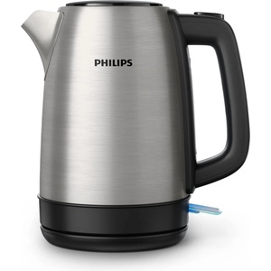 Philips Daily Collection Metal Kettle - 1.7L, Light Indicator, 360° Base, Micro Strainer Filter, Flat Heating Element, Spring Lid, Energy Saving, Safe Design, Fast Boiling (HD9350/90) (HD9350/90) Електрически кани