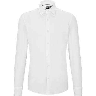 HUGO BOSS Риза с дълъг ръкав Boss Men's P Hank Kent Long Sleeve Oxford Shirt - White