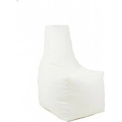 PUFRELAX Пуф, стол, 210л. , Sunlounger - White, PU кожа, Пълнеж от полистиролни перли (PUF-G-S-PU-WH)