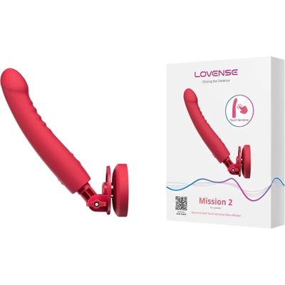 Lovense Mission 2 - умен вибратор с вендуза (червен)