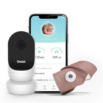 Owlet Monitor Duo Chytrá ponožka Owlet Smart Sock 3 & kamera Owlet Cam 2-Matně růžová