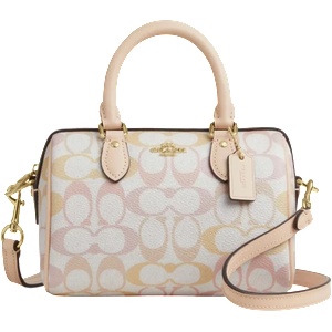 Coach Дамска чанта Coach Mini Rowan Crossbody, Кремаво / Пастелно розово (CEK81-CREAM)