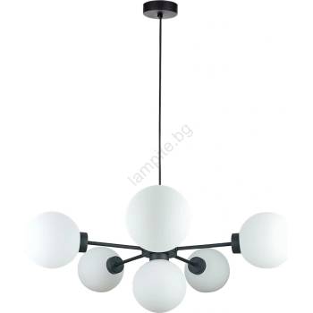 Keter Lighting Пендел KALIOPE 6xE14/50W/230V черен/бял (KE0163)