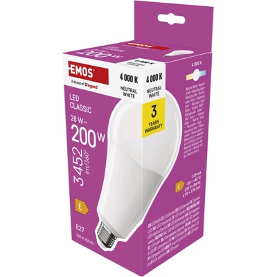 EMOS LED CLS A95 28W200W 3452lm E27 NW