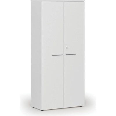 Primo Kancelárska skriňa s dverami WHITE, 1781 x 800 x 420 mm, biela