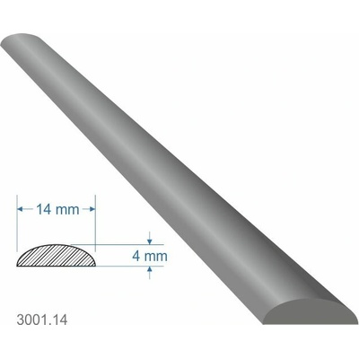 Pásovina oblá D, 14 x 4 x 2000 mm, mäkká