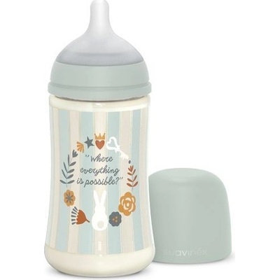 Suavinex Wonderland Kojenecká láhev fyziologický průtok zelená 270 ml