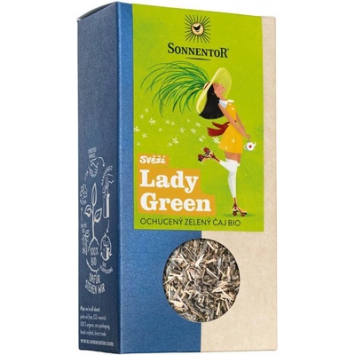 Sonnentor Svěží Lady Green bio ochucený zelený čaj 90 g
