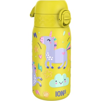 ION8 Бутилка за вода Ion8 Print, метална, 400ml, ЕДНОРОЗИ ЖЪЛТА (32032-А-ЕДНОРОЗИ Ж)