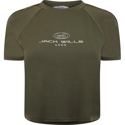 Jack Wills Тениска Jack Wills Women's JW Branded Ringer Slim Fit T-Shirt - Khaki
