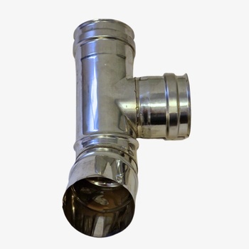 Image 1 of ArtKamin Тройник Ф80 за пелетни камини (tipk)