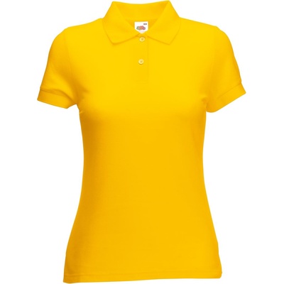 Fruit of the Loom LADY-FIT 65/35 POLO / Дамска поло тениска с къс ръкав - слънчогледово/жълта S (163212a3901)