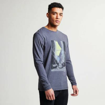 Dare2b pánské tričko s dlouhým rukávem Fused Tee DMT452 šedá