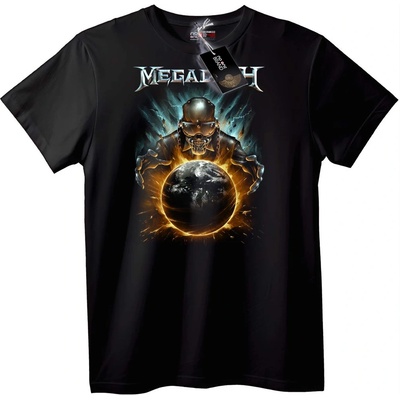 NOONEBRAND Тениска Мегалит Череп със Земя - XXS, Black
