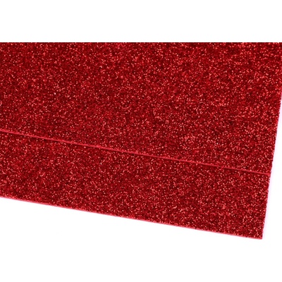 Pěnová guma Moosgummi s glitry 20x30 cm Varianta: červená